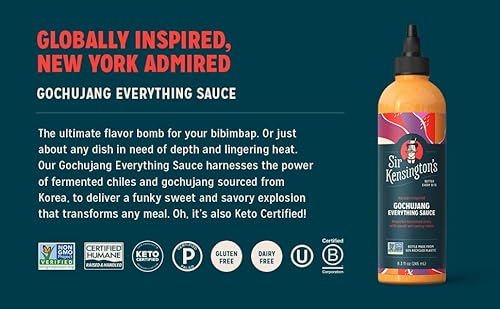 Bundle of Sir Kensington's Everything Sauce Variety Pack: Chile Lime, Garlic, Gochujang, Hibachi Yum Yum 4 Pack Dairy Free, Gluten Free, Non - GMO Project Verified 8.30z - Image 3