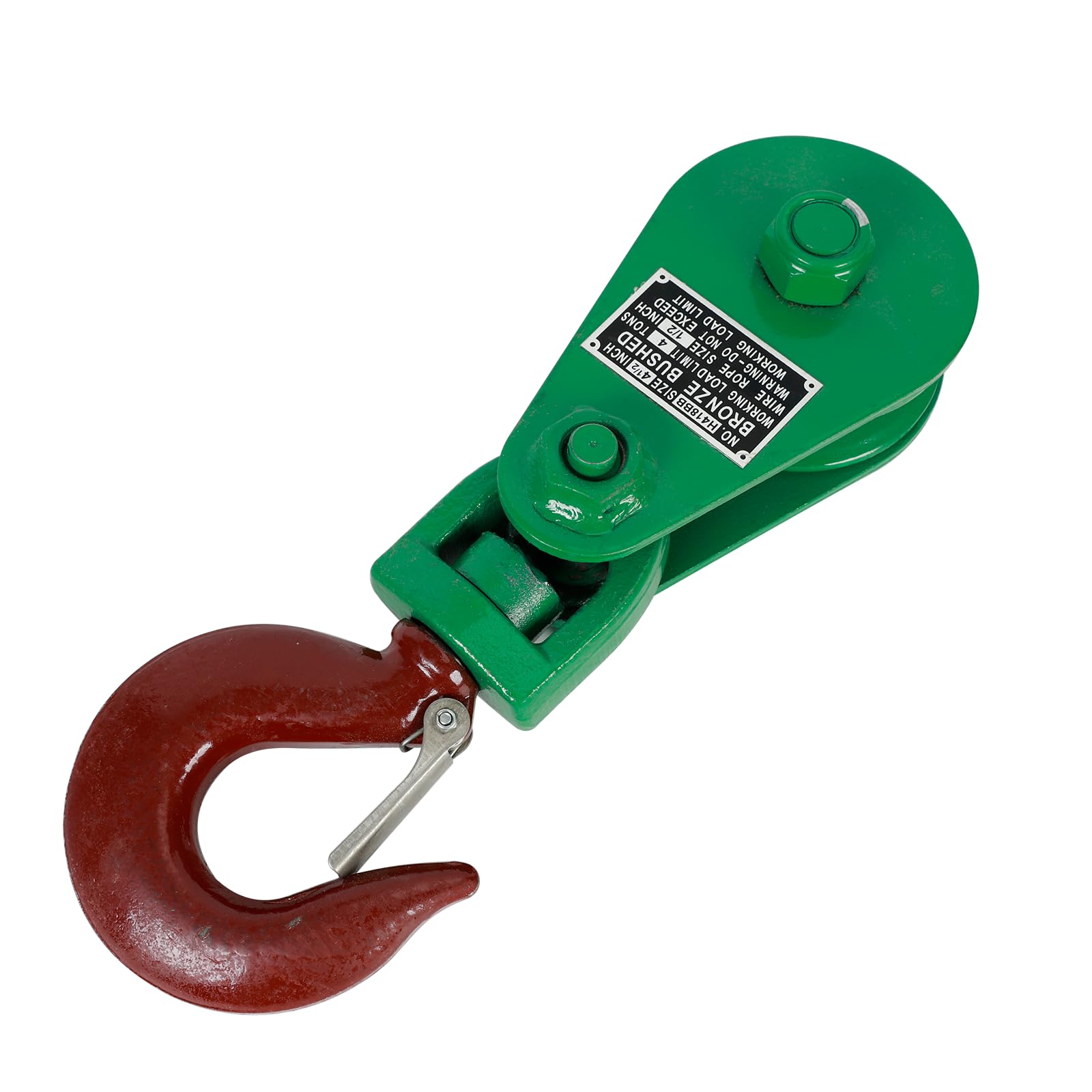 frperce 4 Ton Snatch Block with Swivel Hook Fit 3 inch Sheave 1/2 inch Wire Rope for Flatbed Tow Truck Rollback Wrecker