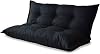 DORIS Doris Low Sofa, Compact, 2-Seater, 42.5 inches Width, Floor Sofa, Seat Chair, Compact, Single, 14 Reclining Levels, One-Seater, Black, Relax13168