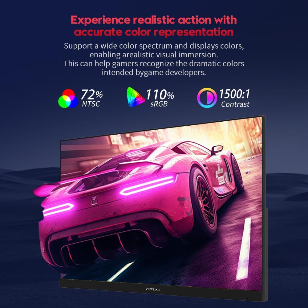 24 Inch Gaming Monitor 1080p 144hz, IPS 1ms FHD Computer Monitor with 110% sRGB, Bluelight Filter, HDMI & VGA Port, Support Wall Mount 24 inch 144Hz 1080p 144Hz image 5 of 9 B0F1CT92LR