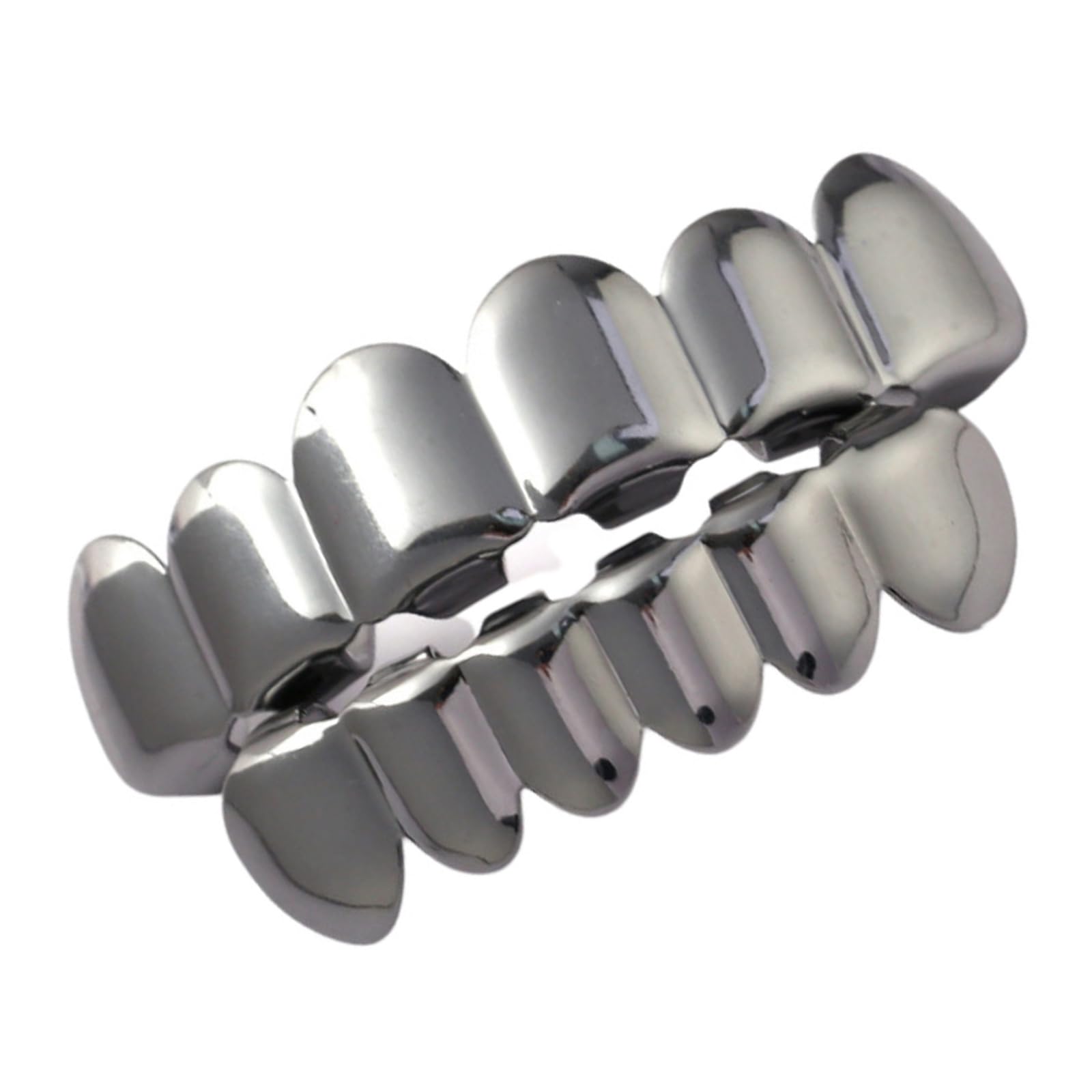 HGENAHGTF Stylish Hip Hop Grillzs Set for Top and Bottom Teeth Removable Tooth Caps Easy Install Dentals Accessories for Parties Dentals Grills