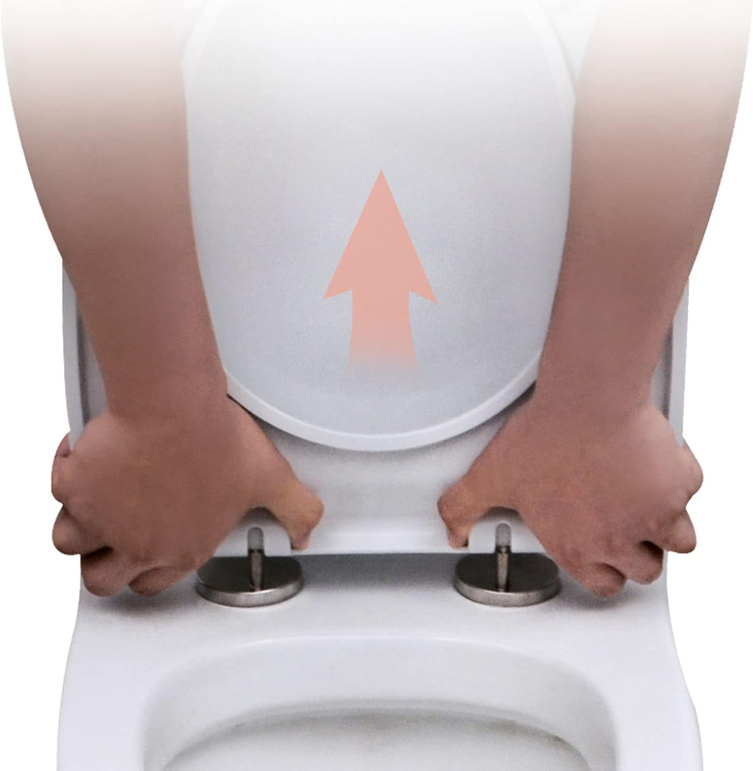 White Elongated Toilet Seat Durable PP Plastic Toilet Seats with Sturdy Hinges, Easy to Install and Clean, Scratch Resistant Elongated Toilet Lid