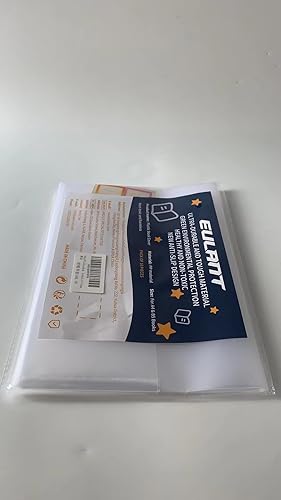 Miniatura 10 de EULANT 10 fundas de plástico transparente con cierre autoadhesivo ajustable, funda transparente para chaqueta, tamaño 16K para libros de 7.5 x 10.2