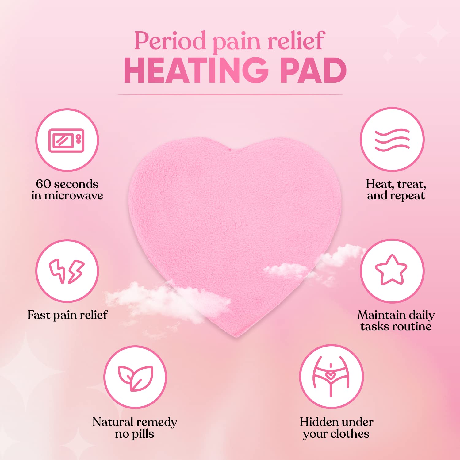 Heart shaped heating pad Clearance