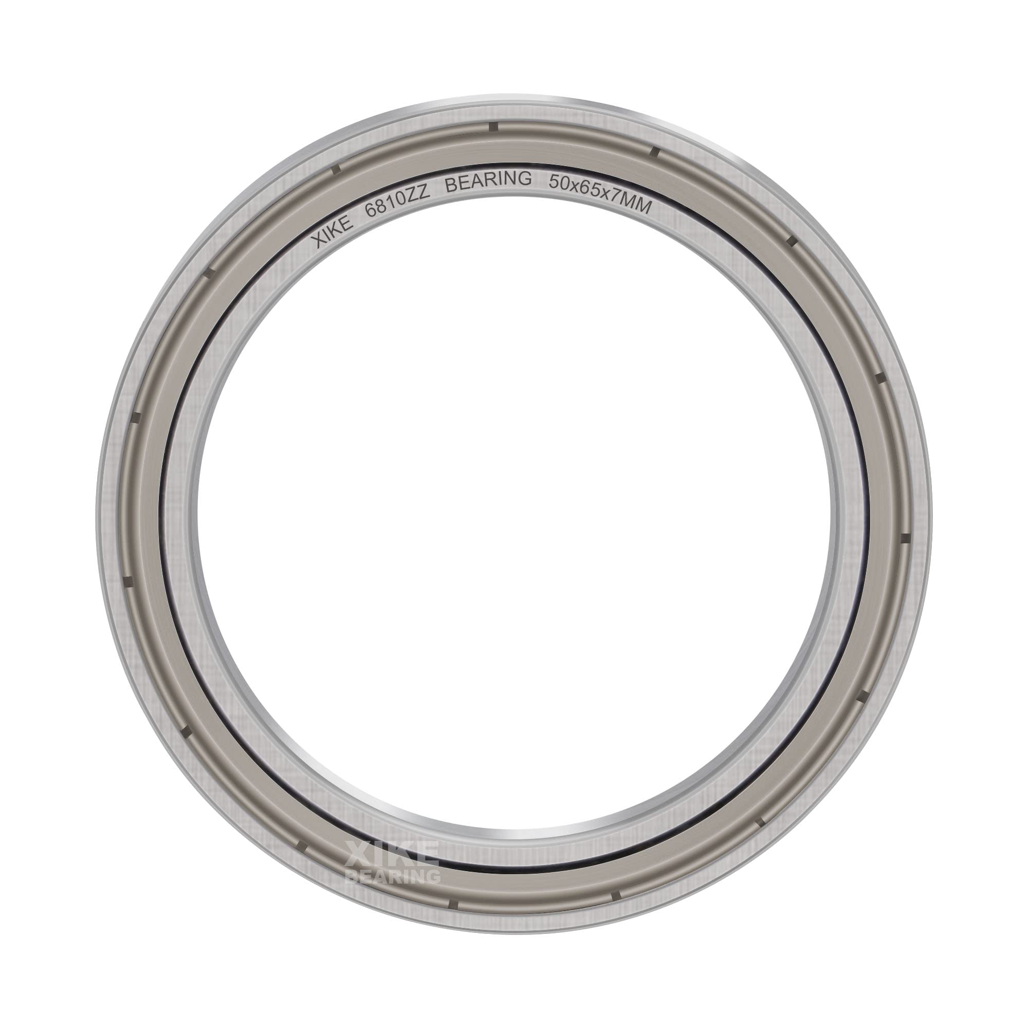 XiKe (Lot de 4) 6810ZZ Roulement à billes 50x65x7mm en acier 100Cr6 | Double joint métallique (2Z), Roulement ultra-mince, ABEC-3 (P6), Graissé d'usine, rotation fluide et faible bruit.