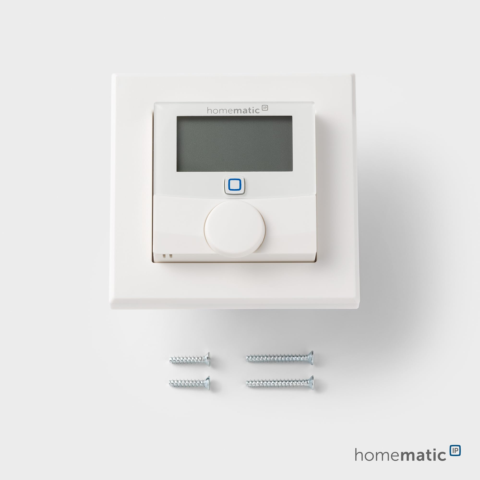 Homematic IP Wandthermostat mit Schaltausgang – für Markenschalter, Smart Home, digitales Thermostat Fußbodenheizung mit/ohne App, Alexa, Google Home, Temperaturmessung, Energie sparen, 150628A0