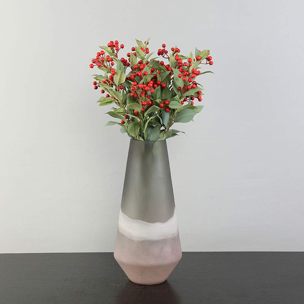 Vaso Il vaso di vetro smerigliato americano può essere idroponico Home Living Room Model Room Mobile TV Decorazione floreale Decorazione Vaso In Ceramica(B)