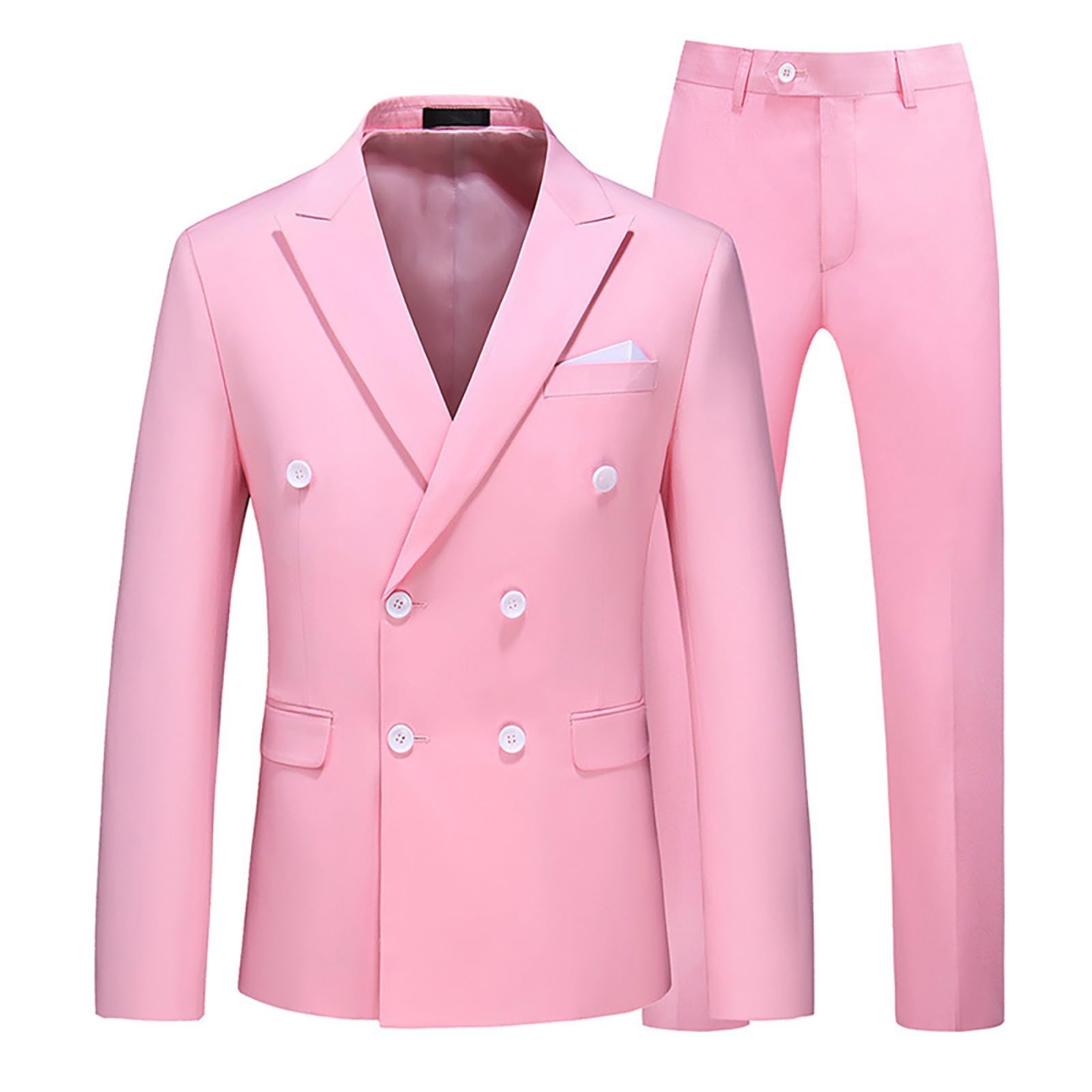 MJGkhiy Herrenkleid, elegant, Slim Fit, Blazer und Hose, formelle Uniform, Hochzeitskleid, Knöpfe, Arbeitskleidung, Smoking, 2 Stück Wedding Dinner Tuxedo Party Suit