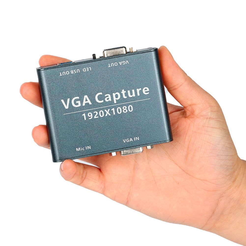Capturadora VGA vers USB 1080P, Audio et Vidéo, avec Entrée VGA et Sortie USB, Compatible avec Les Systèmes Android, Linux,