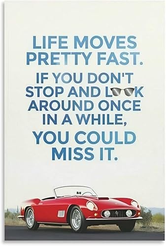 LRefiozas Single Hanging Picture Ferris Bueller's Day Off Canvas Poster  Retro 90s Movie Print, Cool Vintage Wall Art for Bedroom, Dorm, Man Cave