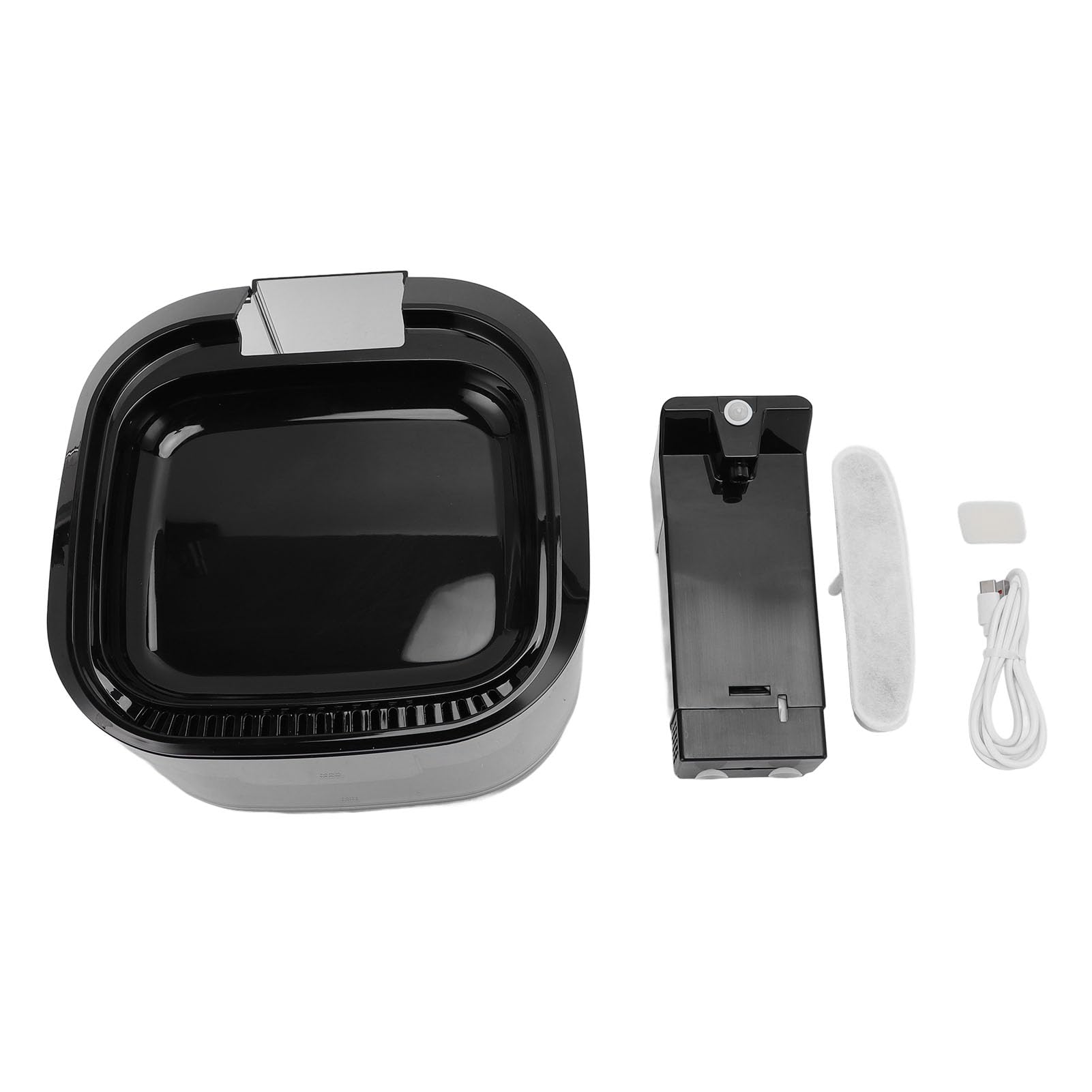 Haofy Fuente de Agua para Gatos de 4,5 L, Dispensador Automático de Agua para Gatos, Fuente de Silenciosa de Gran Capacidad para Mascotas con Triple Filtración para, Perros (Black)