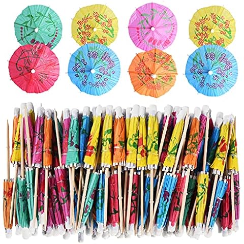ALINK 144-Pack Cocktail Drink Umbrella Picks Cover