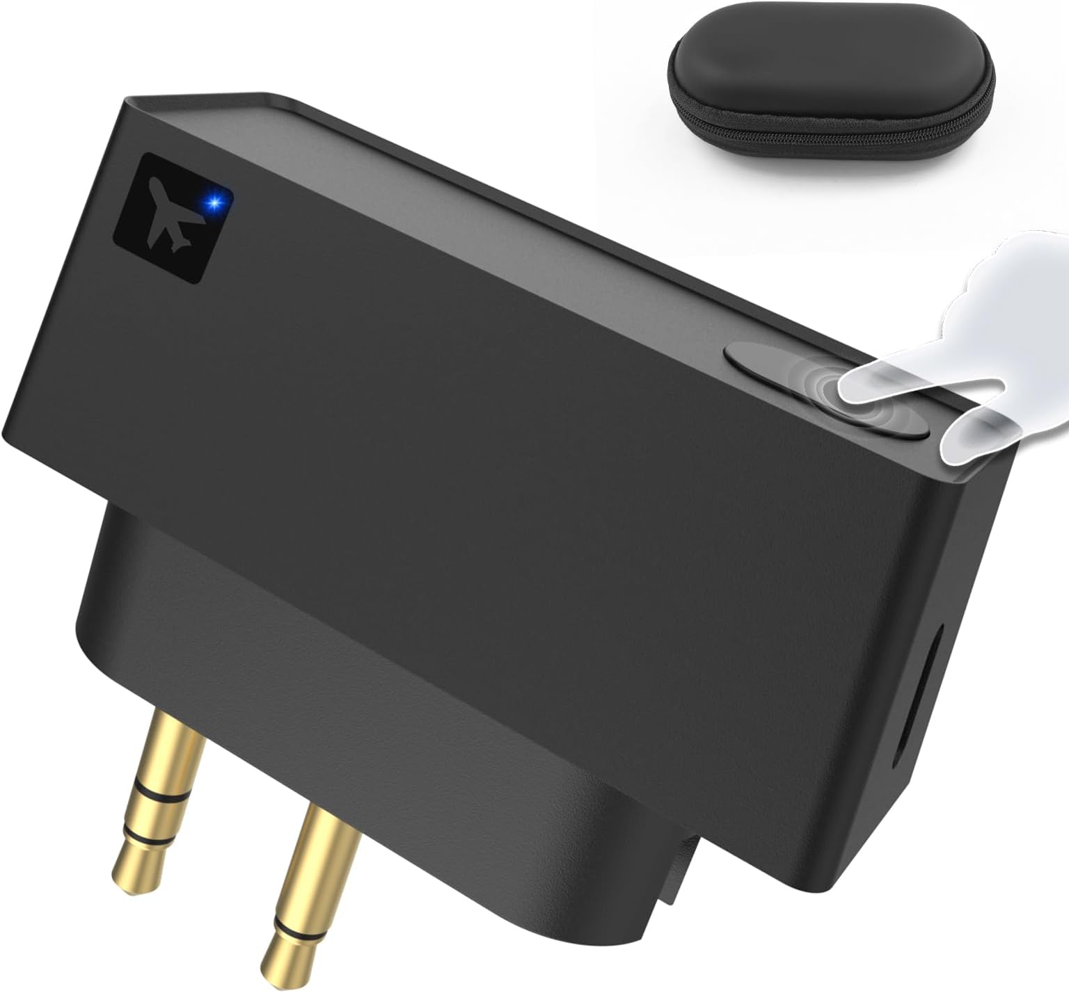 Airplane Bluetooth Audio Adapter for Wireless Headphones and Any 3.5mm Aux Jack on Airplane, Bluetooth 5.3 Transmitter Receiver Fits for TV, iPad, Gym, PS5, Speaker (Type C)