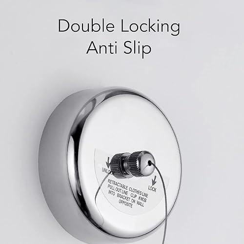 Miniatura 6 de mlida Tendedero de secado de ropa, largo, estable de acero inoxidable, buen rodamiento para uso en exteriores (2.8M)