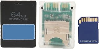 Console Storage Card Adapter, Universal 64MB FMCBV1.966 Universal Plug and Play Game Card Adapter for Video Games (Fat Consoles)