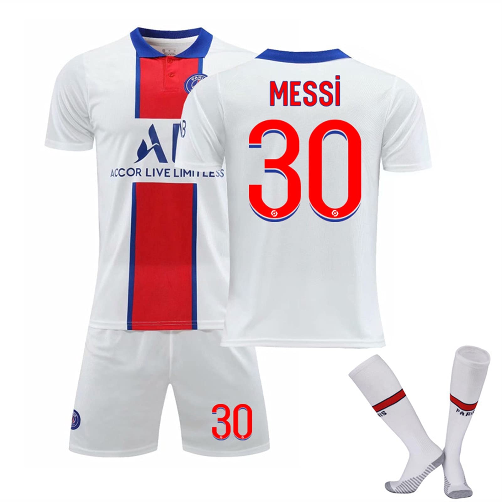 Amazon Co Jp サッカーユニフォーム メッシ Psg パリサンジェルマン ユニフォーム ジャージ 背番号30messi上下セットジャージとソックス サッカージャージレプリカサッカーユニフォーム 子供用 ジュニア練習着サッカーユニフォーム競技 ユニフォームトレーニングウェア