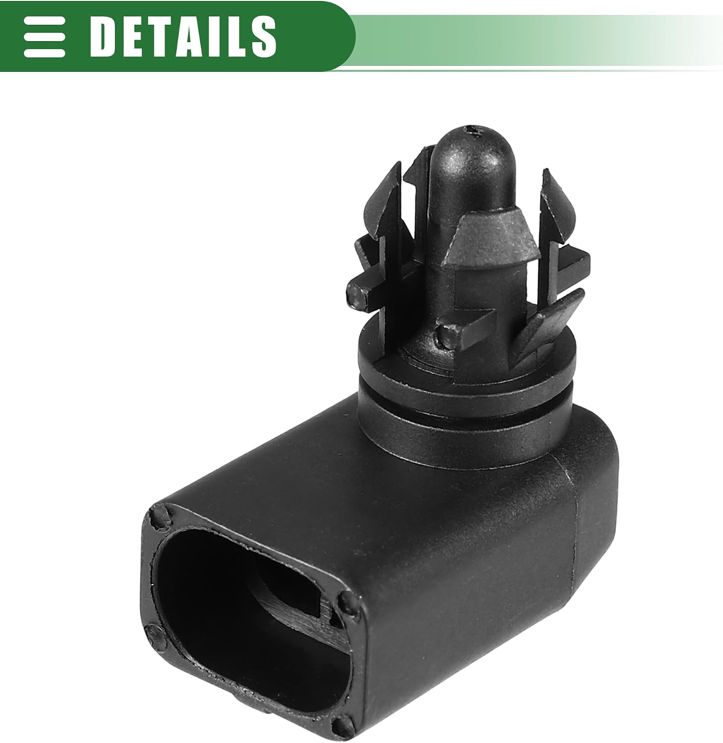 Motoforti Ambient Air Temperature Sensor, for GMC Sierra 3500 HD 2007-2014, Plastic, No.25775833, Black