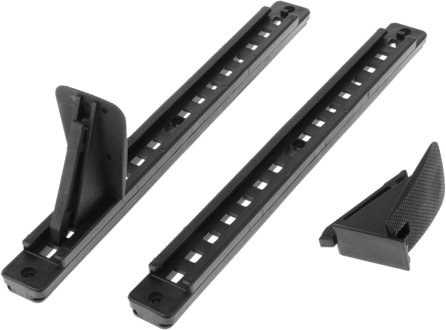 Kayak Foot Pegs Pedals Lightweight Adjustable Set of 2 Black 15 Inches Footrest Foot Brace