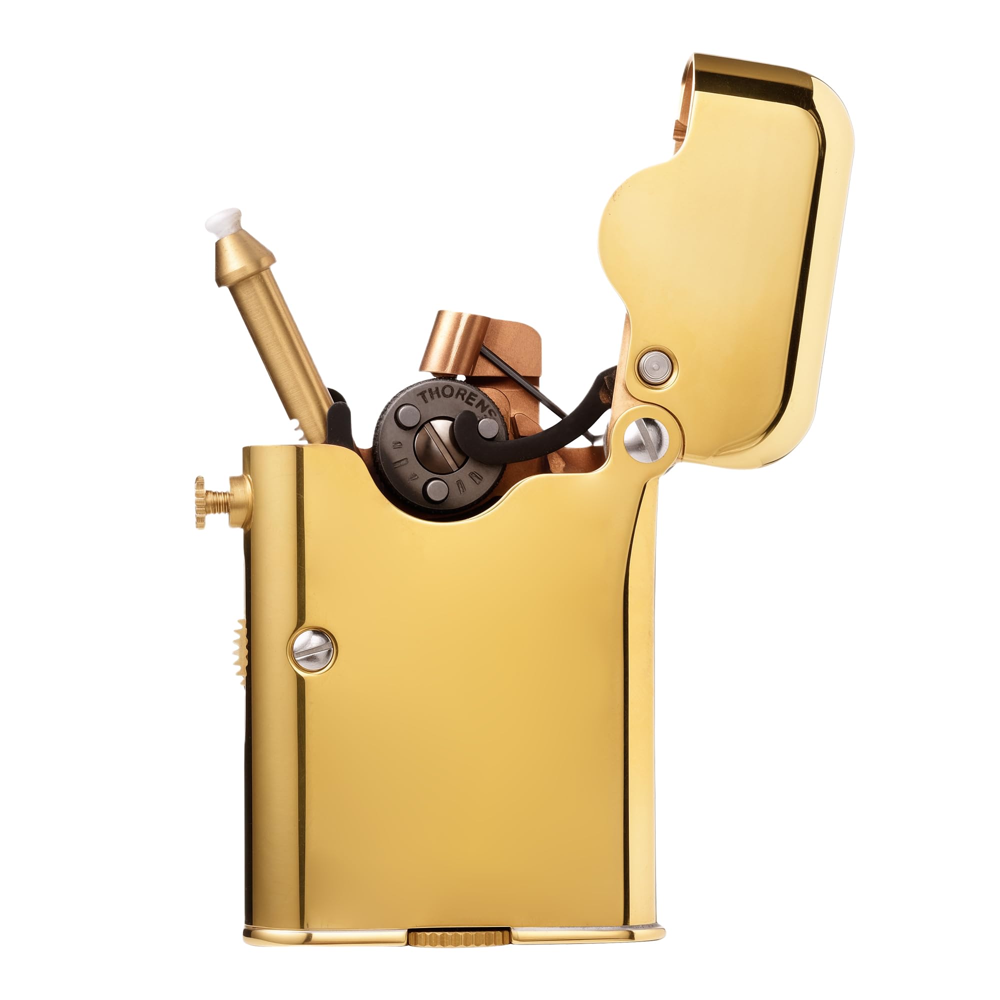 Automatic Ignition Telescopic Soft Flame Pipe Lighter Vintage Classic Copper Kerosene Cigar Gold Lighters Refillable Luxury Collectible Fathers