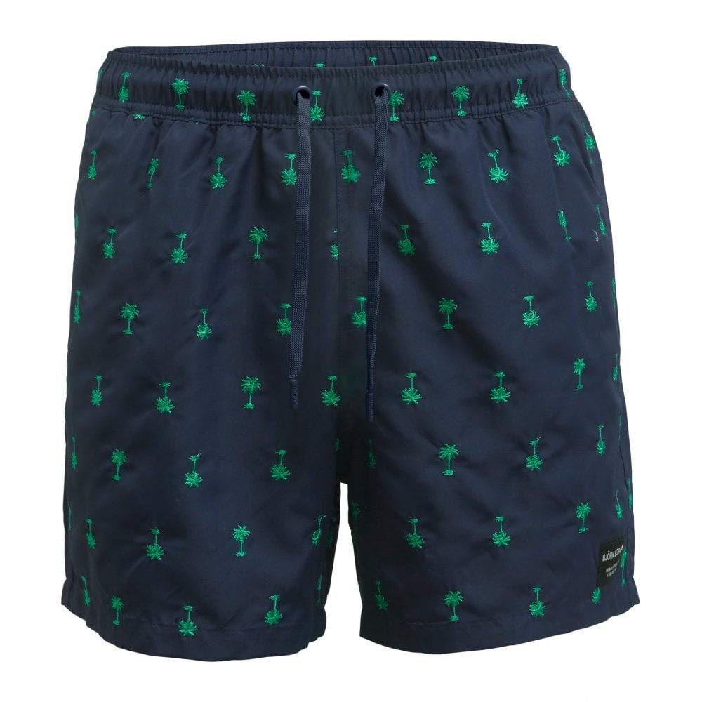 Bjorn Borg Santiago Palms Embroidery Men's Swim Shorts, Navy