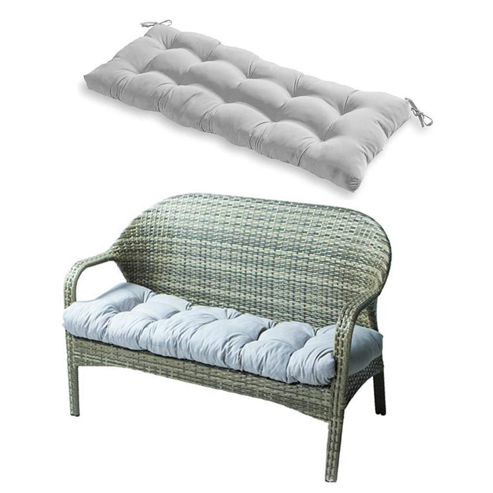 Indoor/Outdoor Bench Cushion, Swing Cushion, 51.2"x19.7", for Lounger Garden Furniture Patio Lounger Bench (Gray)-image-29