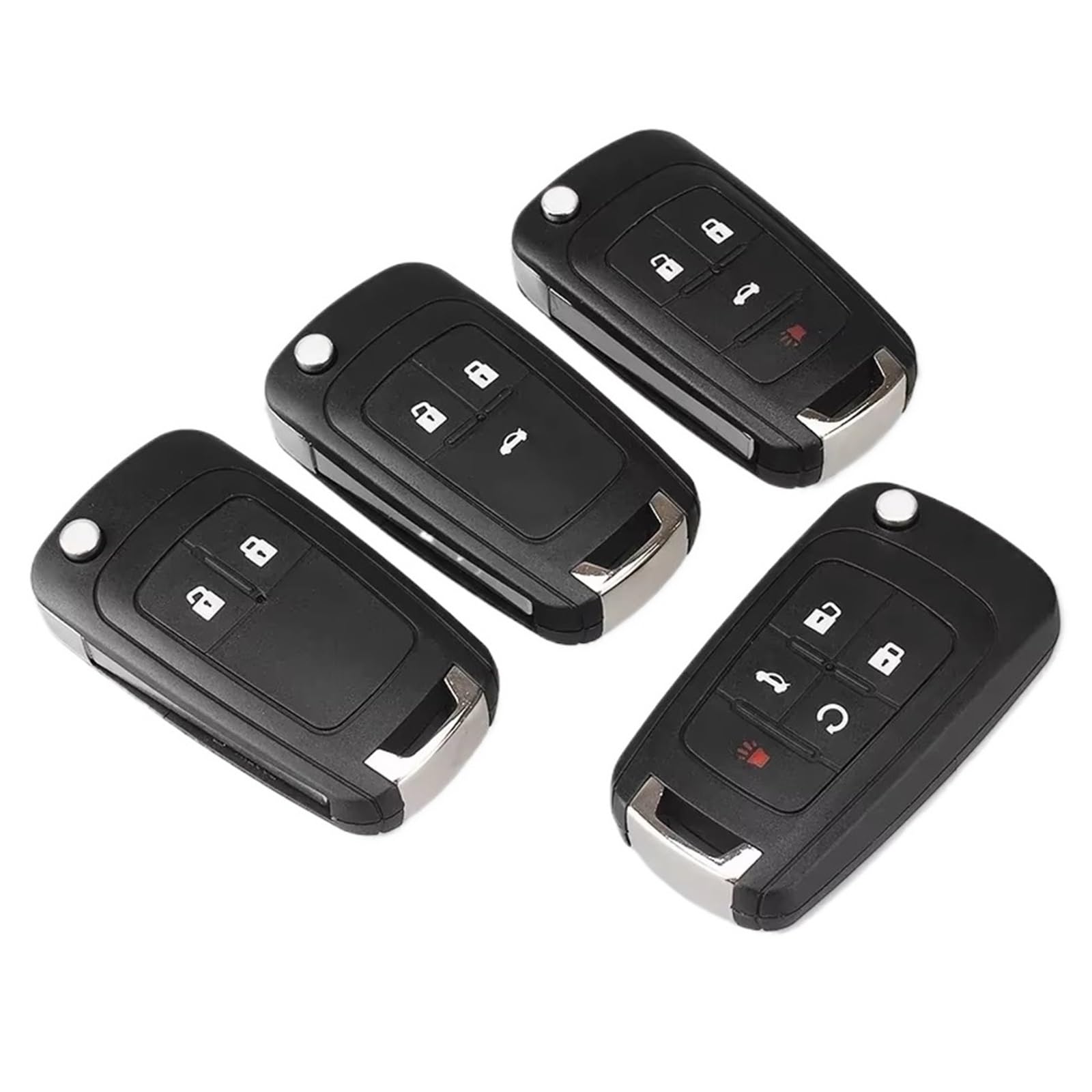 Kompatibel Mit Opel Für Corsa E 2014 2015 2016 Für Insignia 2009–2015 1 Stück 2 3 4 5 Tasten Klappbar Autoschlüsselgehäuse Ersatz-Schlüsselhülle(3 Buttons)