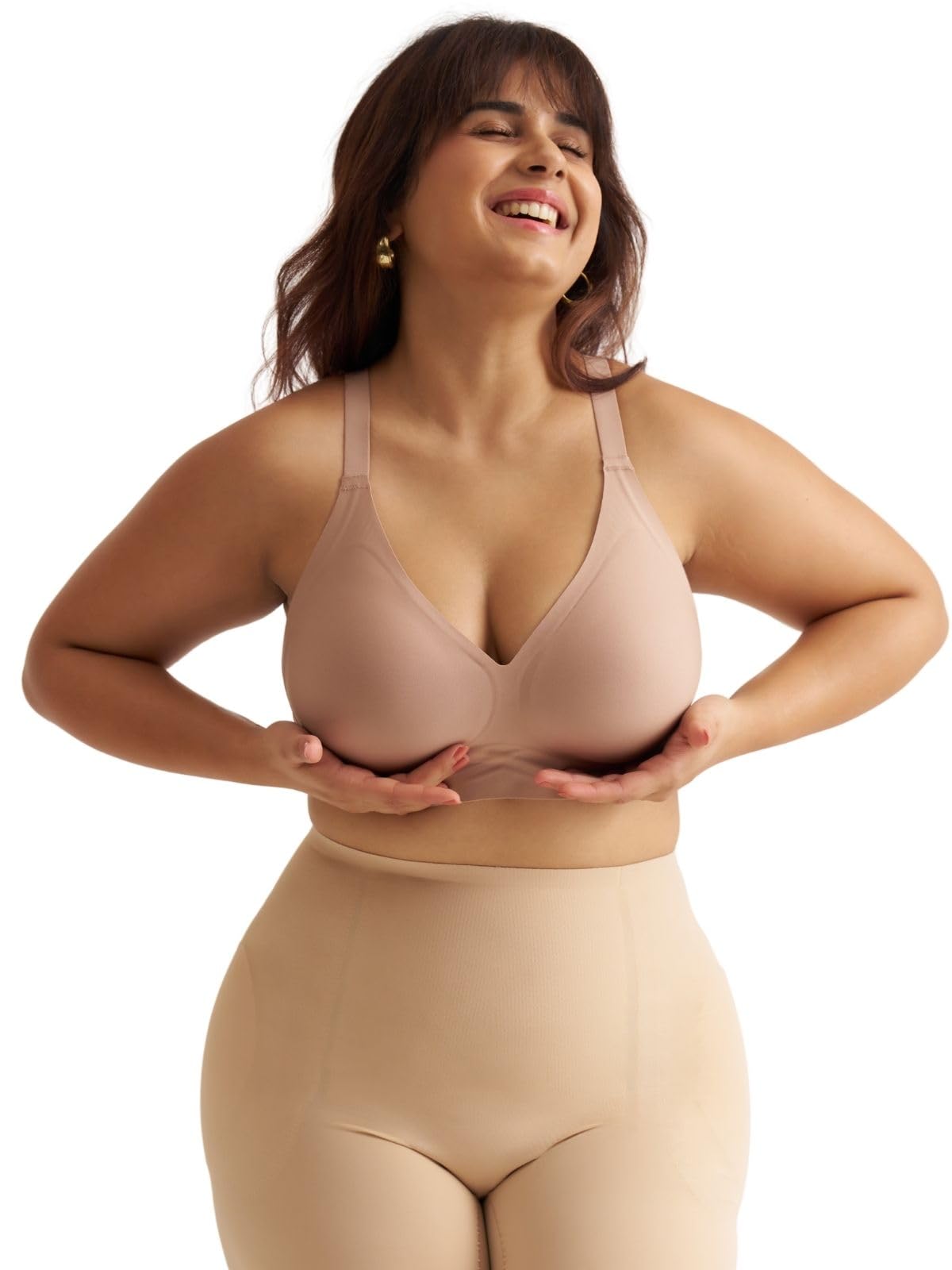underneat Everyday T-Shirt Jelly Bra | Wire-Free T-Shirt Bra with Jelly Soft™ Technology, Smooth Moulded Cups & Removable Pads | Seamless Soft Cups, Adjustable Straps, Wide Side Wings | Everyday Bra for Women-picture-5