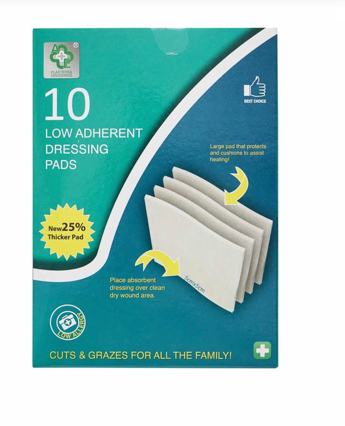 A&E LOW ADHERENT DRESSING PADS
