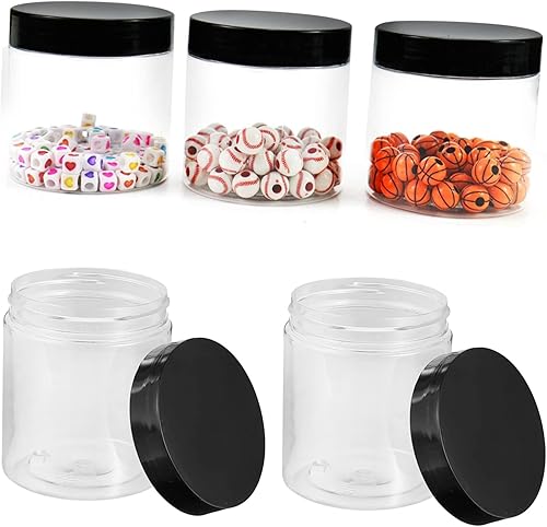 Miniatura 9 de TENDYCOCO Recipiente de caramelo de grano de frijol, recipientes de cereales, transparentes y selladas, tapas de harina, recipientes para galletas,