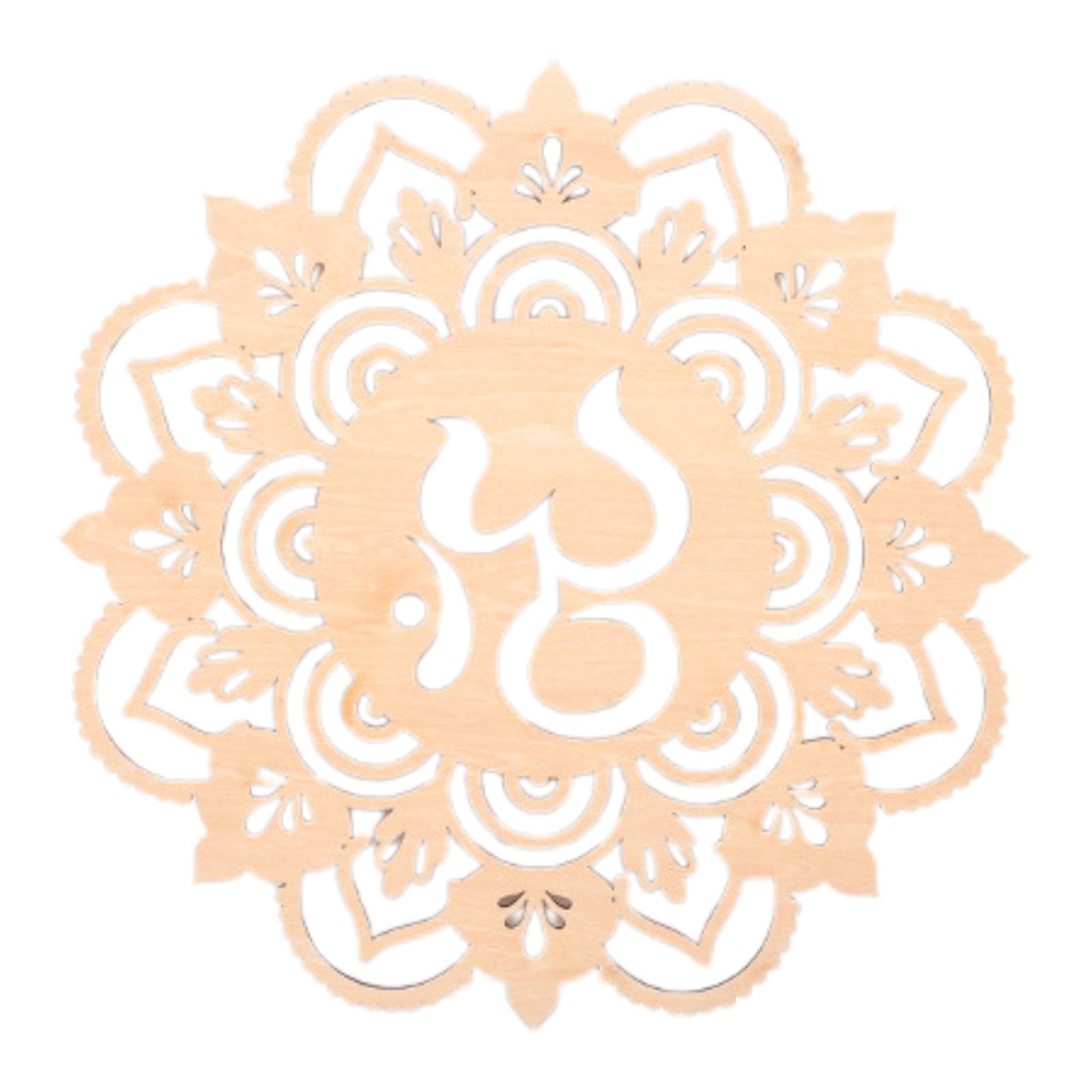 PIXZCSA Ethnic Indian Wall Sculpture Hand Carved Wooden Art Adds Charm To Meditation Room Wall Sculpture Serves As Beautiful Focal Point In Yoga Studios, Style A