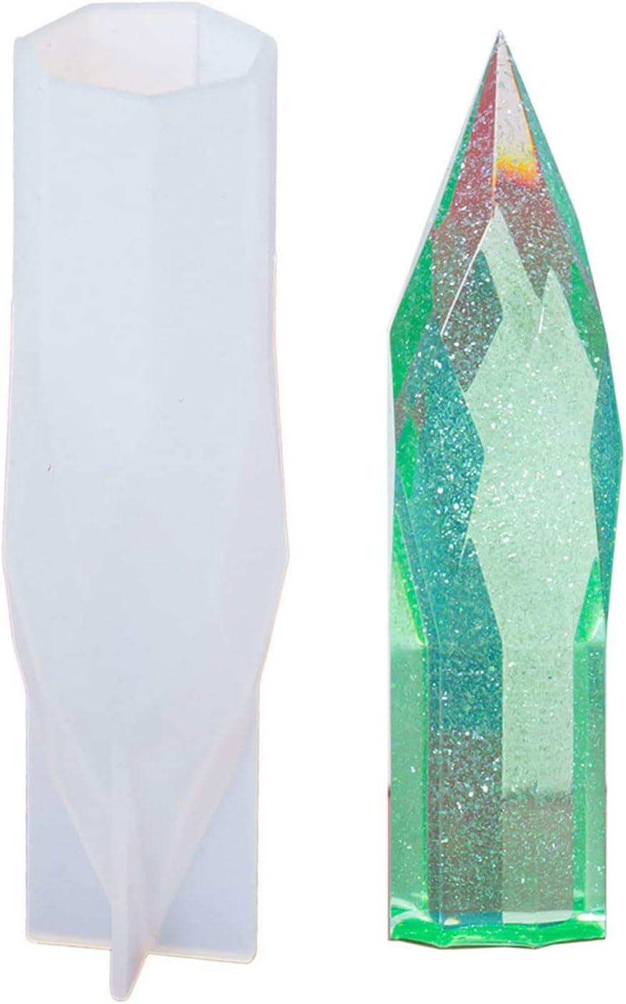 Resin Molds Crystal Tower Large Epoxy Resin Molds Silicone Crystal Point Molds for Resin Flowers Crystals Home Decor Silicone