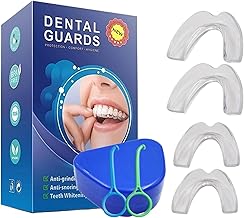 Bite Bruxism Self-Modeling 4 x Bait Night Teeth Protection for Men and Women, Anti Snoring Device for Easy Breathing
