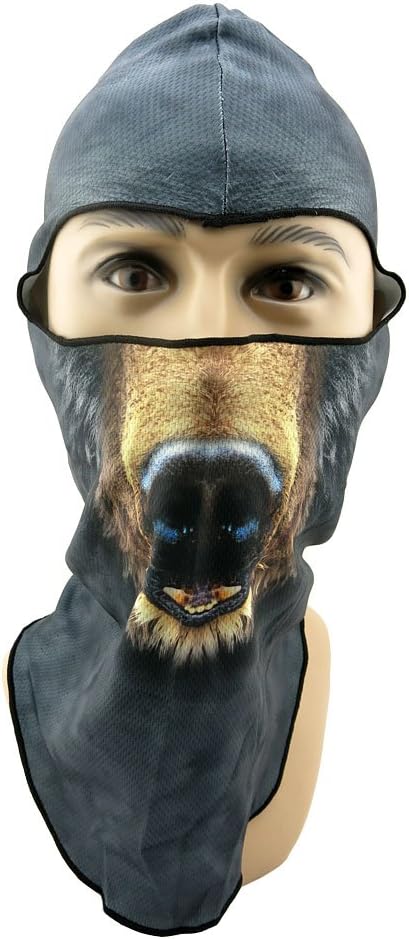 Paintball Motorcycle Hat Biker Cap Snowmobile Hunting Full Face Mask Balaclava BB01 Bear