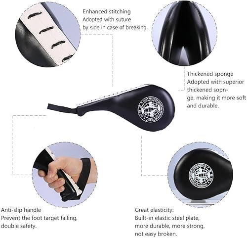 Taekwondo Taekwondo Trainings-Pads, Kampfkunst-Trainingsausrüstung, langlebiges Kickpad, Target Tae Kwon, Training, Karate-Kickboxen, Schwarz