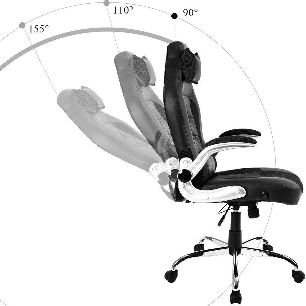 ergonomiczne krzesło biurowe Krzesło biurowe, ergonomiczne skórzane krzesło biurowe dla kadry kierowniczej, biurko, komputer, obrotowy fotel z wysokim oparciem i ergonomicznym segmentowanym oparciem
