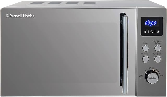 Russell Hobbs RHM2086SS Classic 17 Litre Stainless Steel Digital Microwave with Blue LED