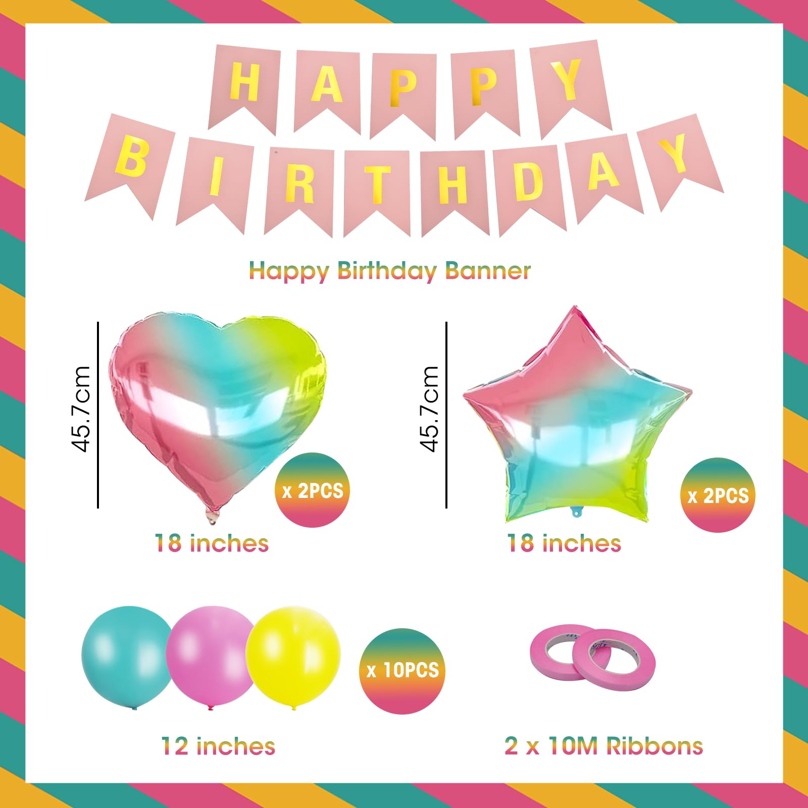 Kit Festa Compleanno Rosa Accesso Eco-Friendly Per 16 Persone - 16 Piatti 23cm, 14 Bicchieri 266ml, 20 Tovaglioli 33x33cm - 2