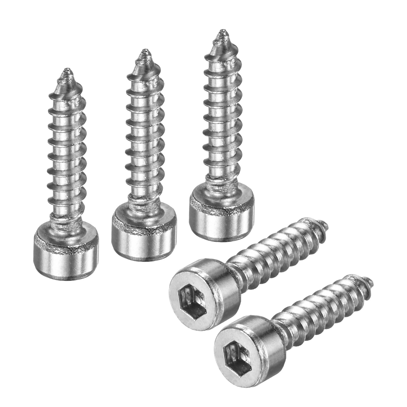 M METERXITY 50-Pack Hex Socket Head Cap Self-Tapping Screw, M4x20mm Stainless Steel Hex Drive Self Tapping Point for Furniture/Machinery/DIY Projects, Hexagon Drilling Screws โ image 1