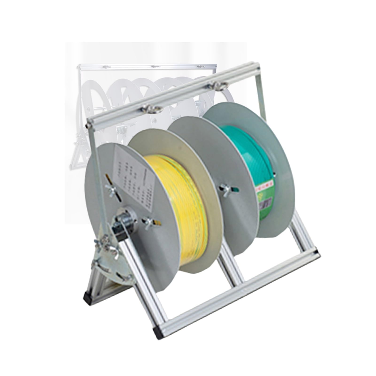 WDSOPK Wire Spool Rack,Portable Wire Rack Dispenser,Multi-Spool Wire Rack Dispenser with 1/2/3 Rods,for Electrical Industrial (2 Rods Wire)