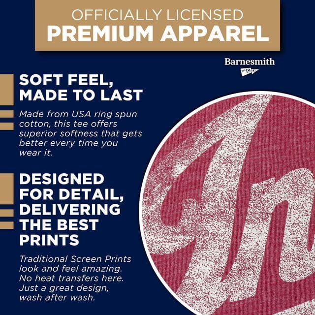 Barnesmith NCAA Unisex Short-Sleeve Ring Spun T-Shirt, Premium Lightweight Cotton, Laude Design, Woven Sleeve Team Logo - Image 5
