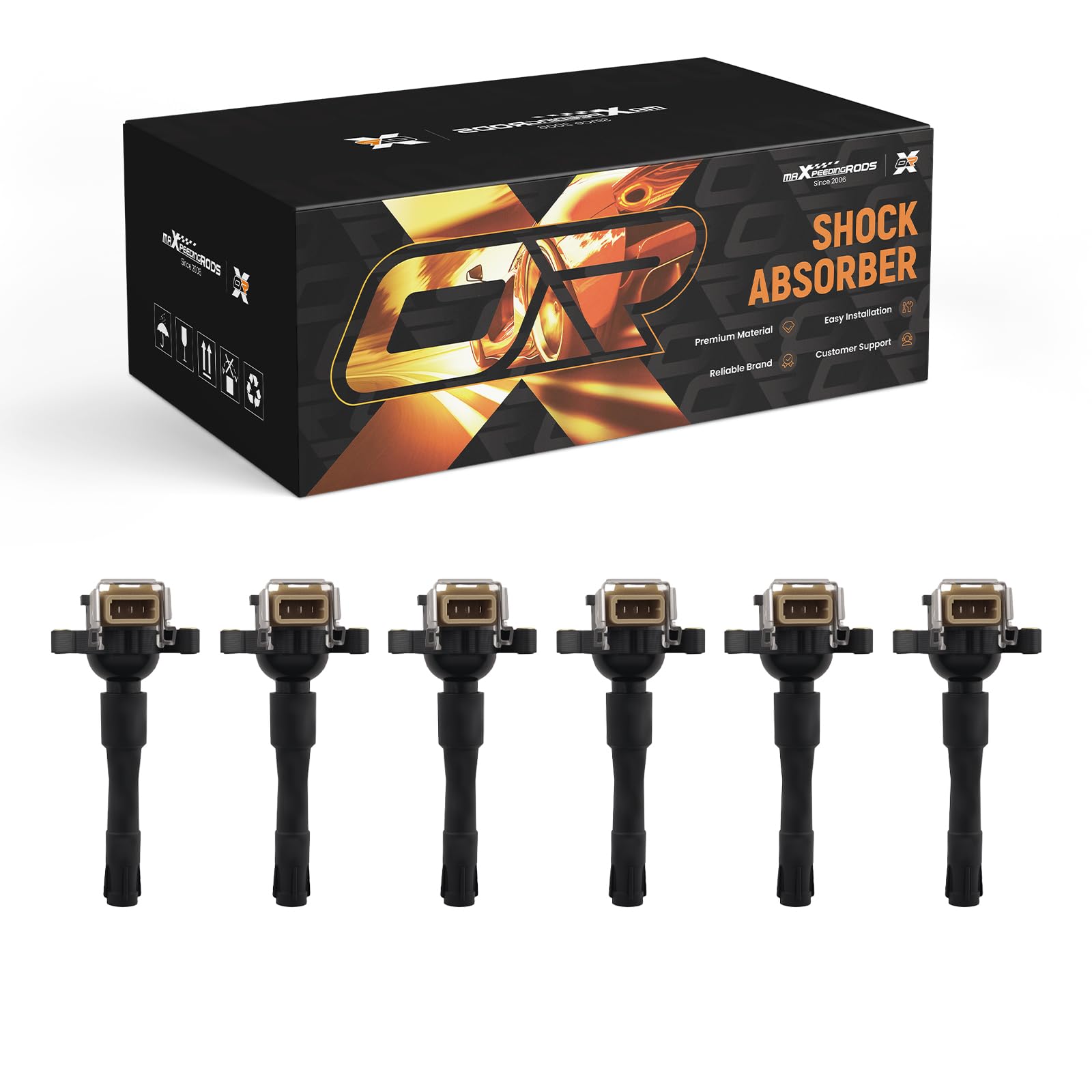 maXpeedingrods 6 bobinas de encendido para BMW Serie 3 E36 E46 320i 323i 325i 325xi 328i 330i xi Ci Ti M3 3.2 12131404309 | 12137599219 12131703825 12139067830 Módulo de encendido de 3 polos 12 V para R.a.n.ge R.o.v.e.r III