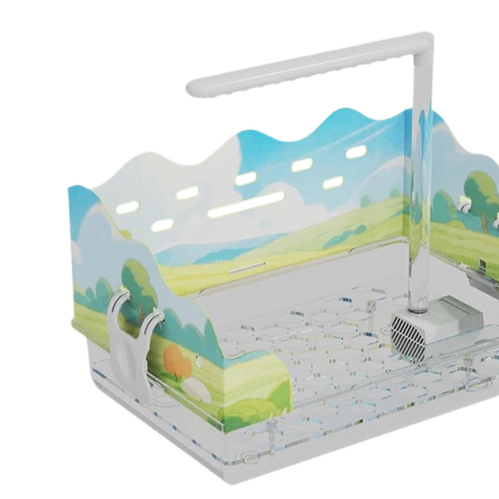Bac de Bain pour Oiseaux de Compagnie, électrique pour Oiseaux, Silencieux, Léger, Amovible, Bain Spacieux pour Perroquets, Accessoires pour AB, B