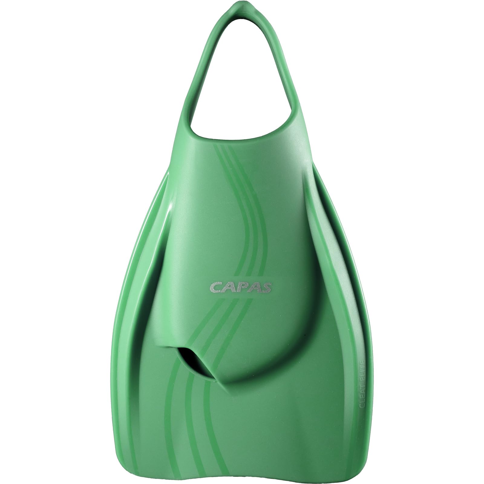 CAPAS Pro Swim Training Fins with Mesh Bag, Silicone Short Professional Swimming Fins, Left-Right Customized Open Heel Flippers for Adult Men and Women