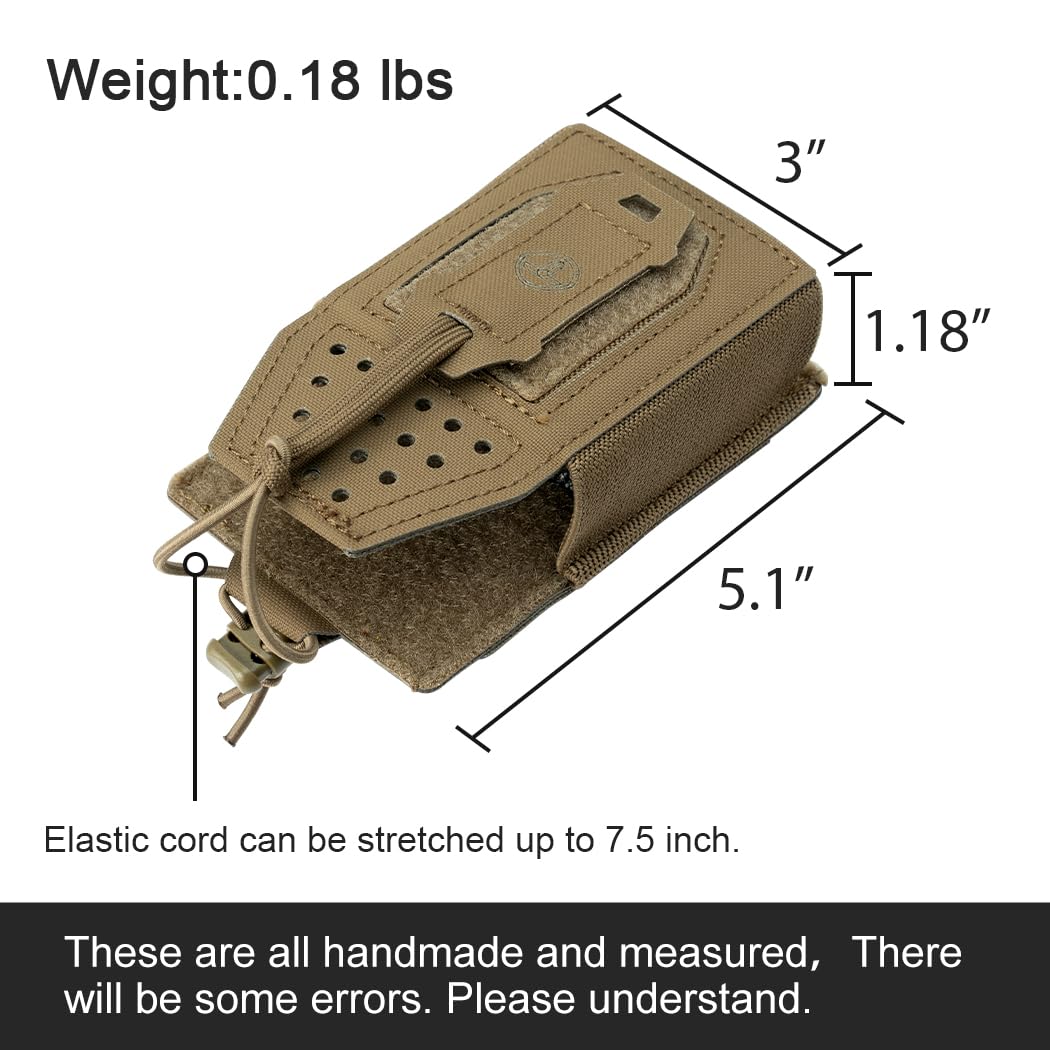 Fondina radio tattica Molle Radio Pouch Supporto universale Walkie Talkie Motorola BaoFeng UV-5R BF-F8HP Coyote Brown