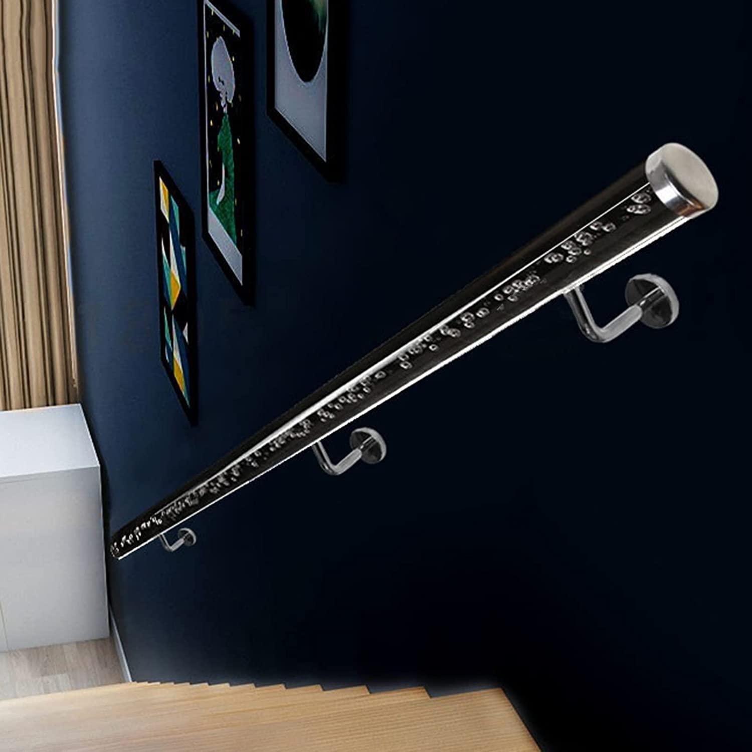 C Lockenstab Halter aus Acryl mit silbernen Halterungen, verstellbar, 0,5–7 m Länge, ideal für Zuhause und Salon, 1–5 Stück (11ft – 340 cm)