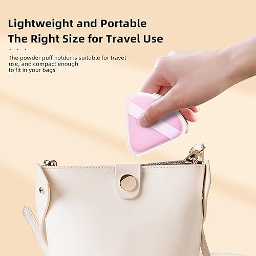 Miniatura 6 de 4 piezas de estuche de polvo de maquillaje, estuche de viaje para soplete de polvo, caja de almacenamiento portátil para soplete de polvo,