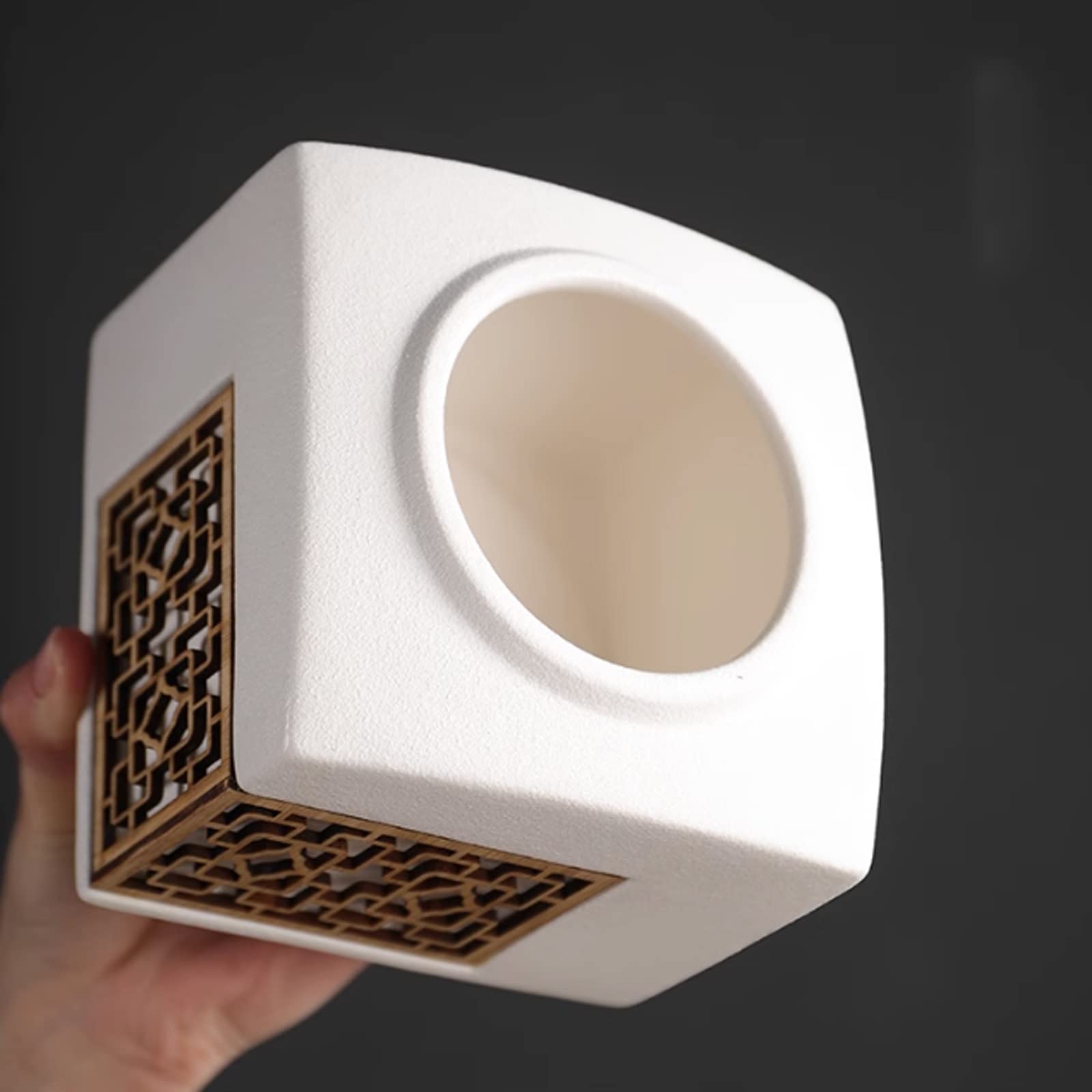 Pojemniki do przechowywania herbaty biała kwadratowa ceramiczna puszka na herbatę retro zamknięta ceramiczna puszka luźna puszka na herbatę z żółtym chińskim węzłem frędzle przechowywanie herbaty