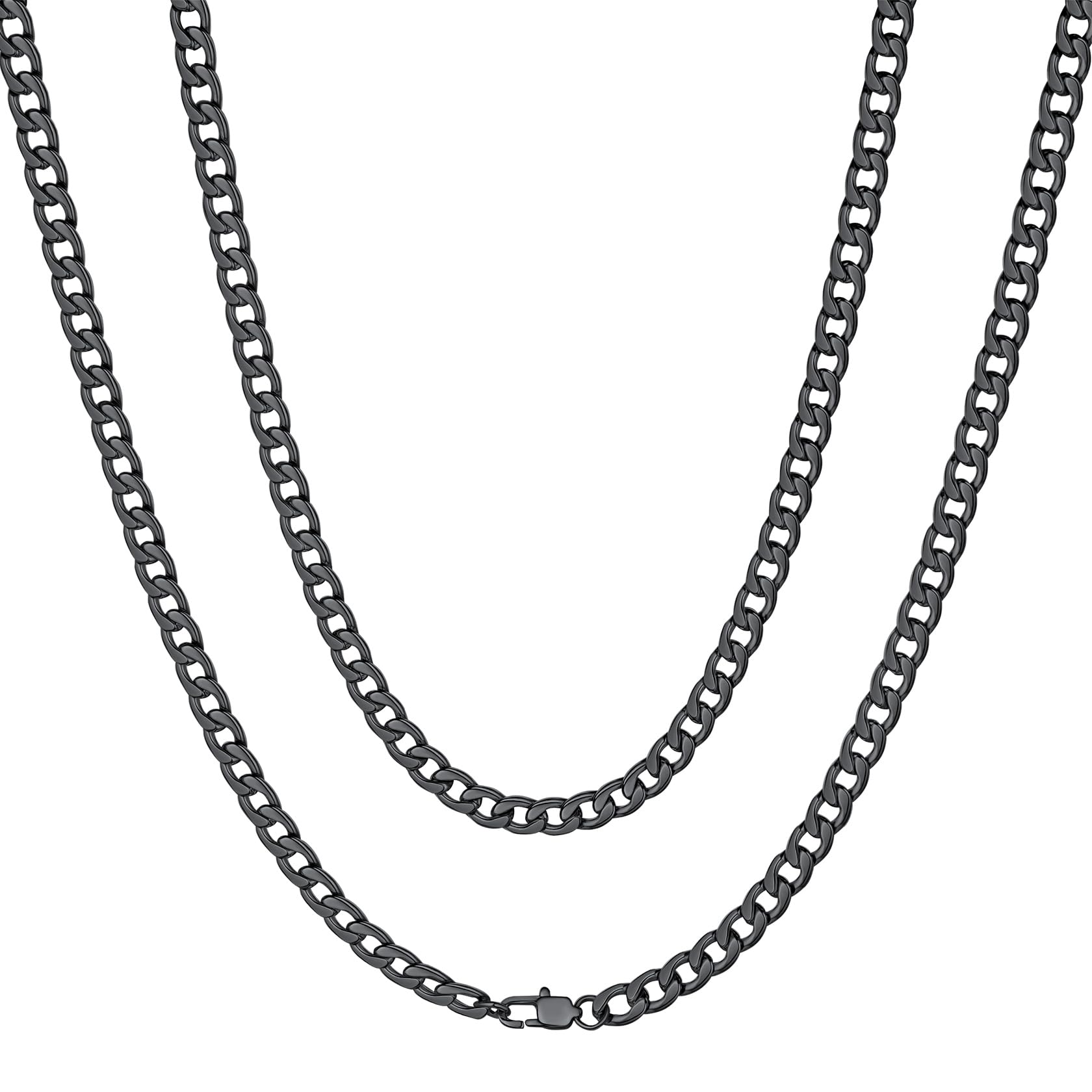 ChainsHouse Cuban Link Chain Necklace Men Women, 5/9/12/15mm Width, Stainless Steel/14K Gold Plated Cuban Necklace, 14"-30" Length, with Gift Box