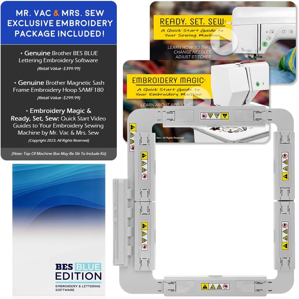 Brother NQ3550W with included software and magnetic hoop