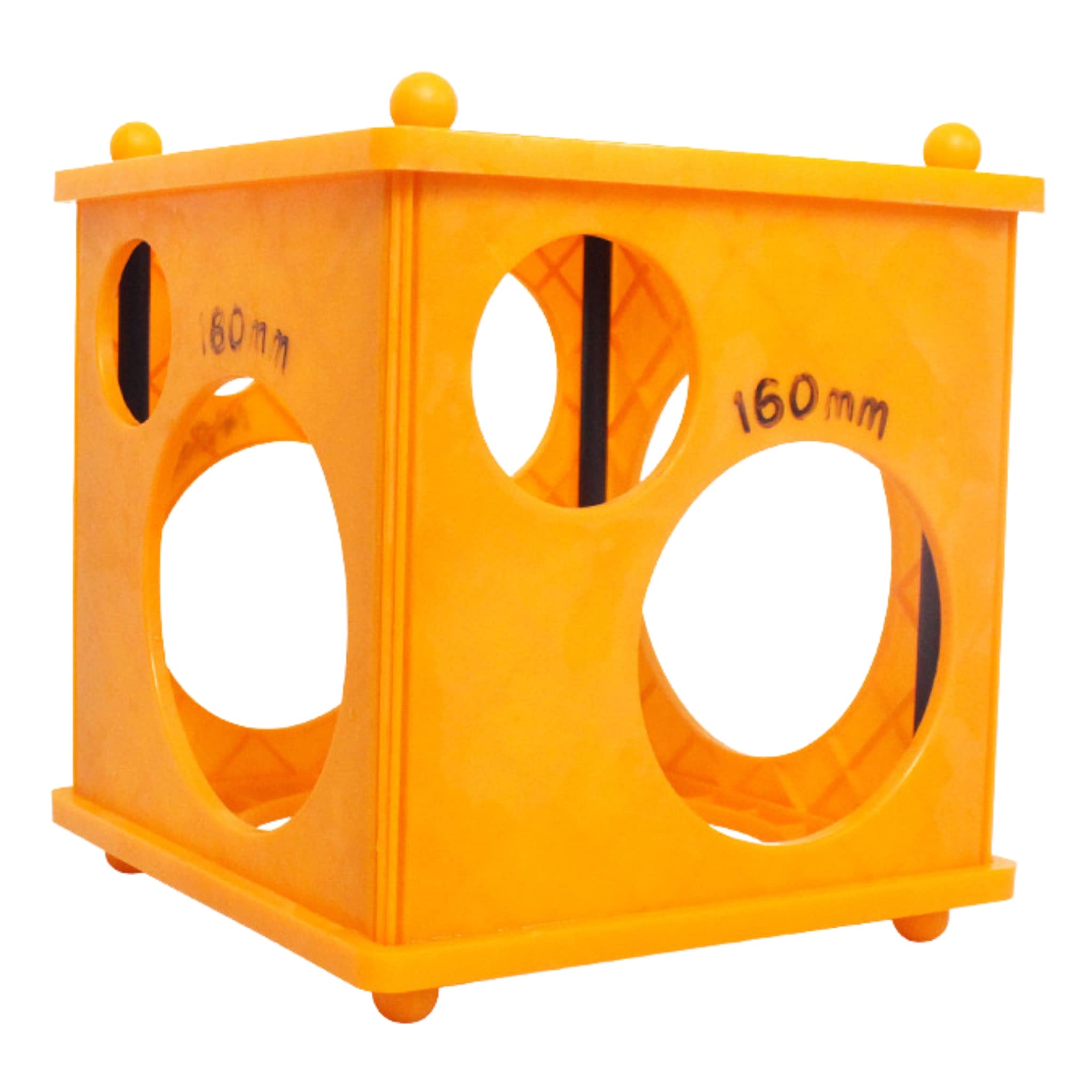 Party with Emma 11 Holes Collapsible Balloon Sizer Cube Balloon Size Measurement Tool for Balloon Decorations Balloon Arches Balloon Columns Birthday Wedding Party Decorations (Hard Plastic)
